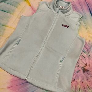 Vineyard Vines Mint Green Fleece Zip Vest